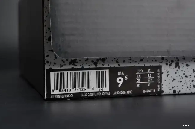 Rep TBK 6 Jordan 384664-116 Air Maroon Retro white 0611